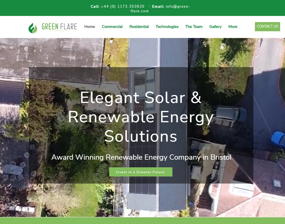 Green Flare homepage